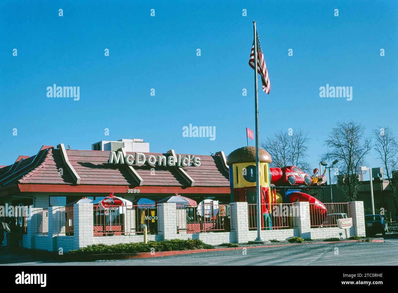 Restaurant de restauration rapide McDonald's, Santa Fe, Nouveau-Mexique, États-Unis, John Margolies Roadside America Photograph Archive, Banque D'Images