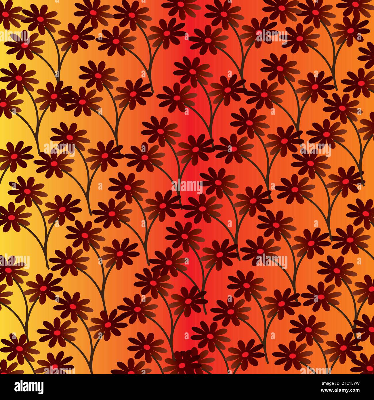 Motif floral abstrait couleurs vives, illustration vectorielle de fond design art moderne motif sans couture ensemble conception simple pour du textile. Illustration de Vecteur