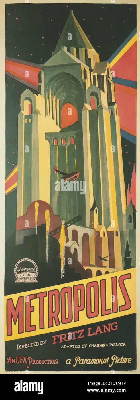 Metropolis Fritz Lang UFA 1927 Poster Art Banque D'Images