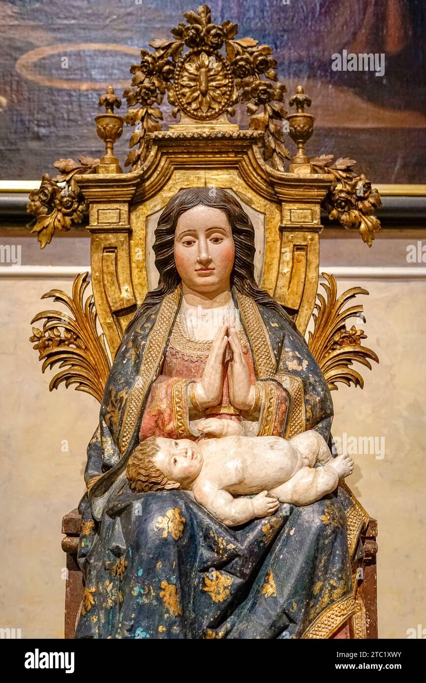 figure religieuse, église, lisbonne, religieux, centre-ville, figure, dernier, souper, représentant, senhora, velha, nossa Banque D'Images