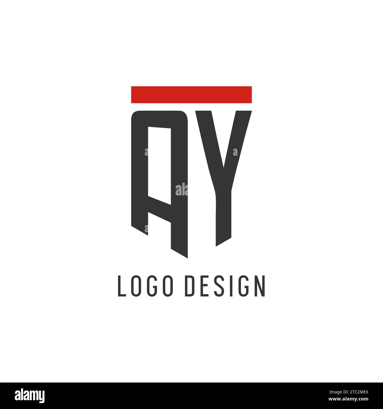 Logo eSport initial AY avec graphique vectoriel de style de conception de bouclier simple Illustration de Vecteur
