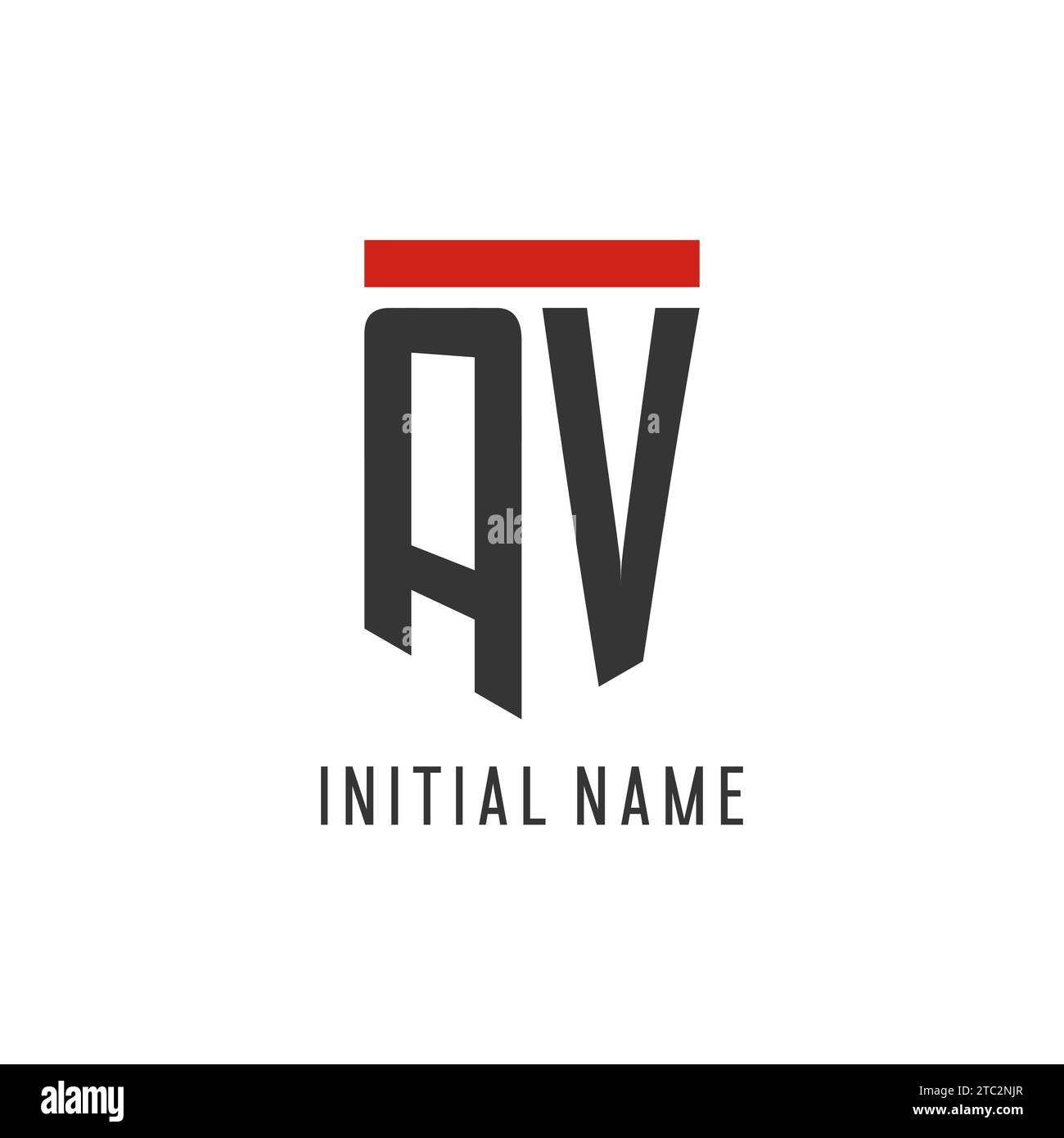 Logo eSport initial AV avec graphisme vectoriel de style Shield simple Illustration de Vecteur
