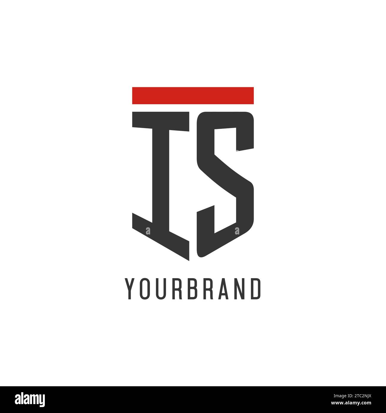 EST le logo eSport initial avec un graphique vectoriel de style de conception de bouclier simple Illustration de Vecteur