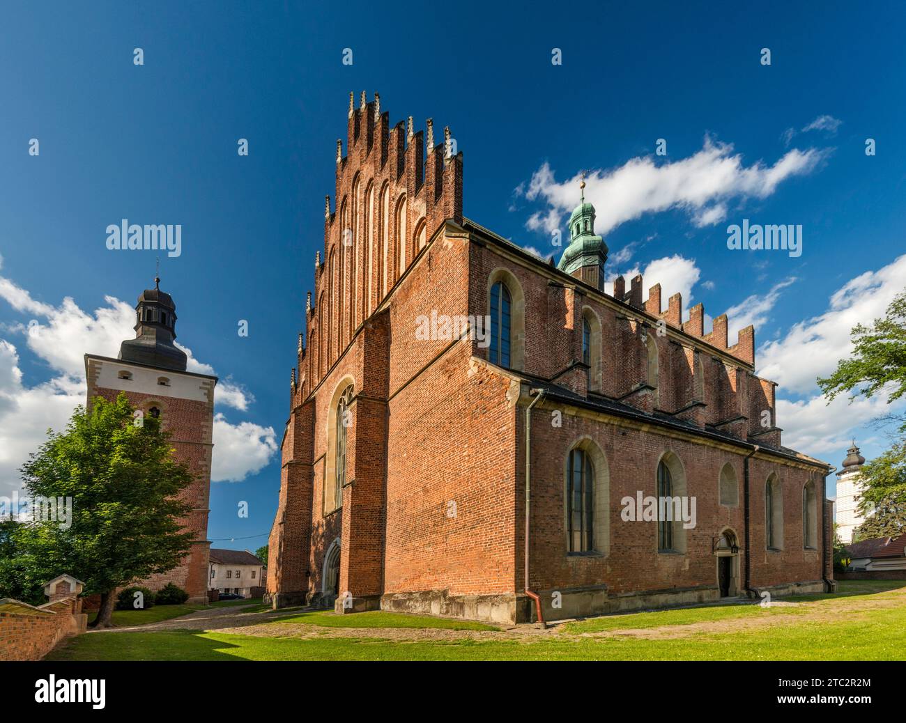 Église du Corpus Christi, 1326, de style gothique, Clocher, à Lublin, Pologne Malopolska, Banque D'Images