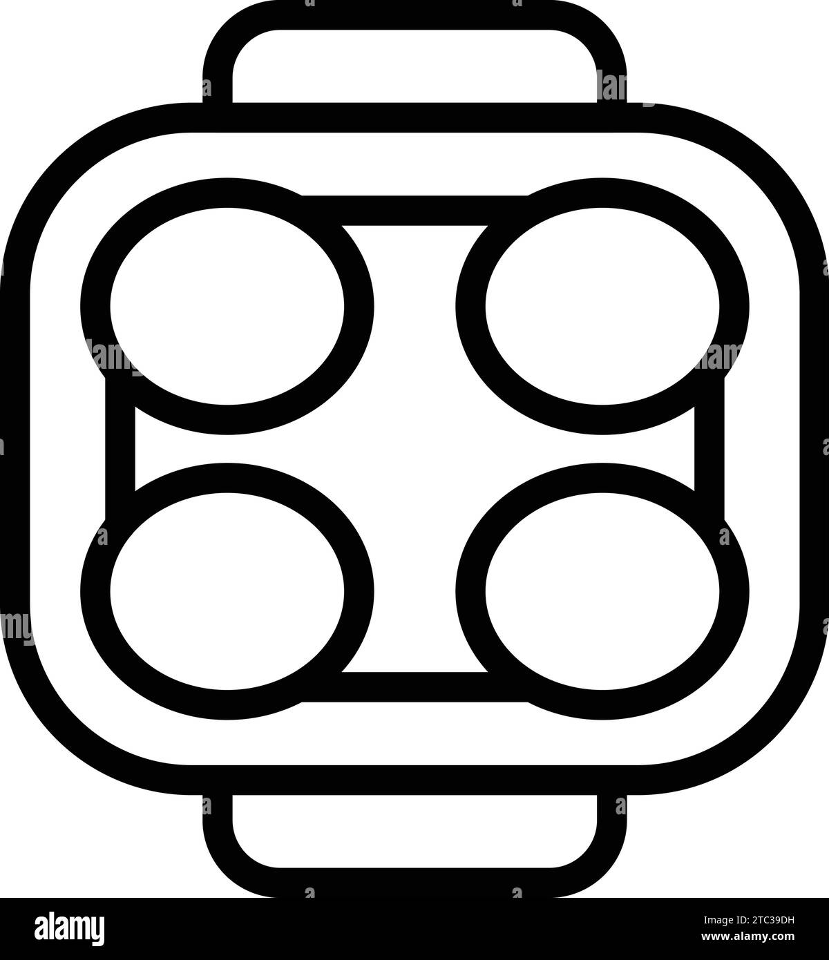 Vecteur de contour d'icône d'ustensile de pâtisserie. Fournitures pour four de cuisson. Moule à pâtisserie pour biscuits Illustration de Vecteur