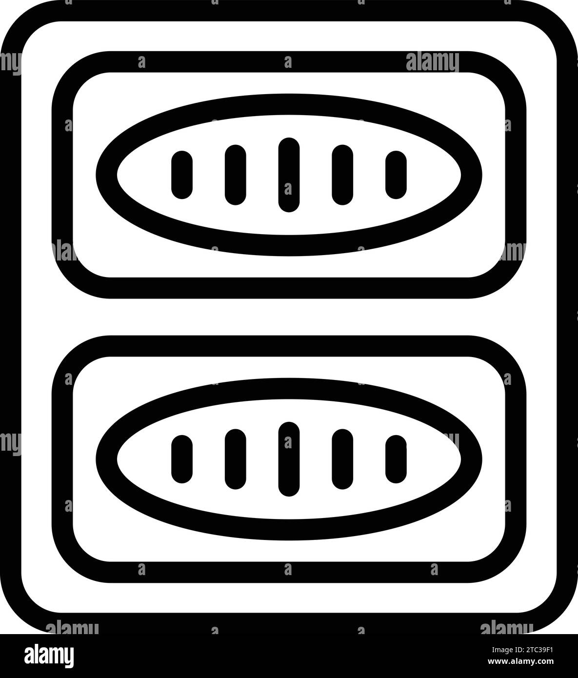 Vecteur de contour d'icône de pain de pâtisserie. Moule de cuisson en silicone. Articles en céramique pour four Illustration de Vecteur