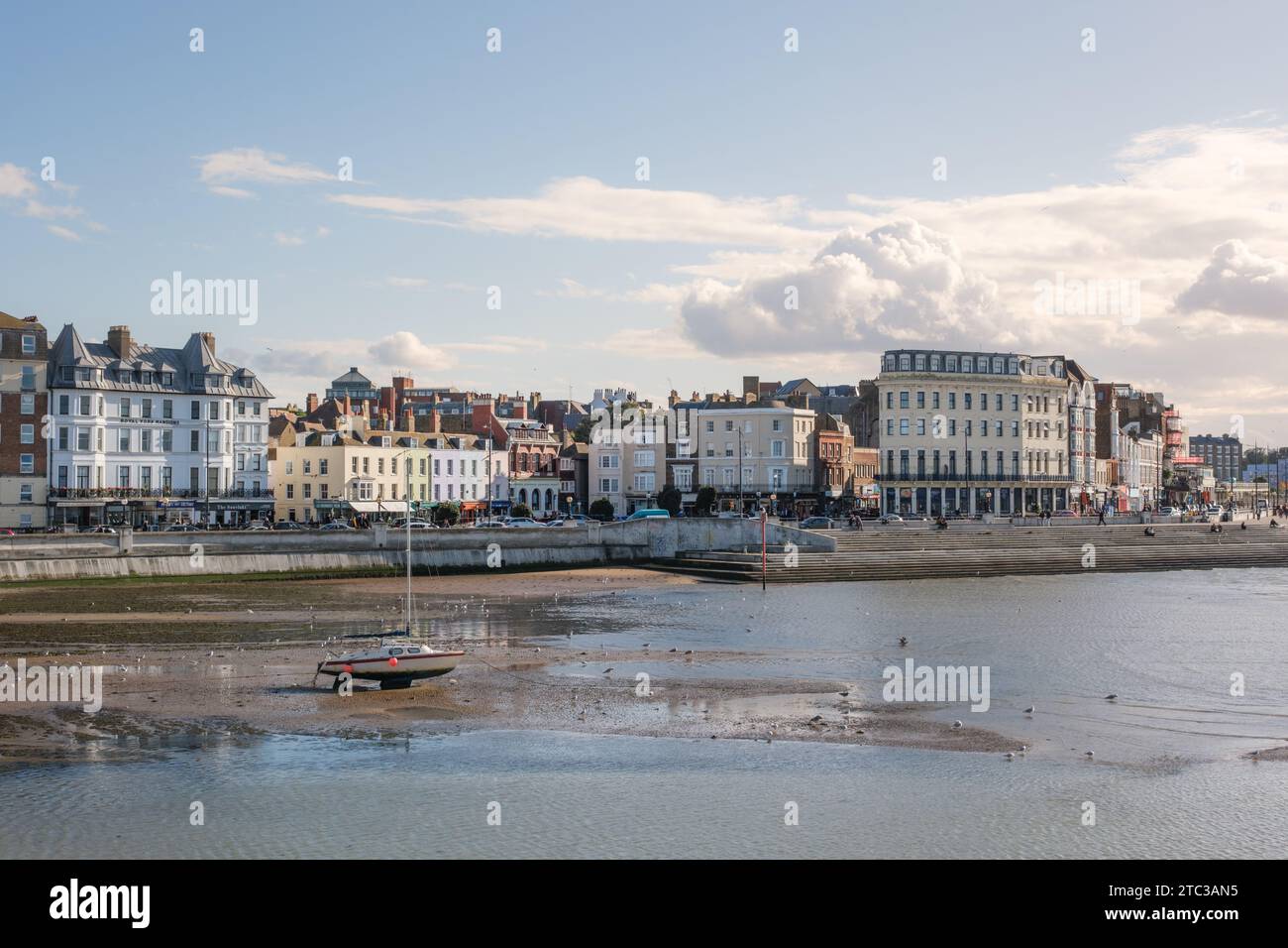 Le front de mer et Harbour Margate, Kent, Royaume-Uni, depuis Harbour Arm Banque D'Images