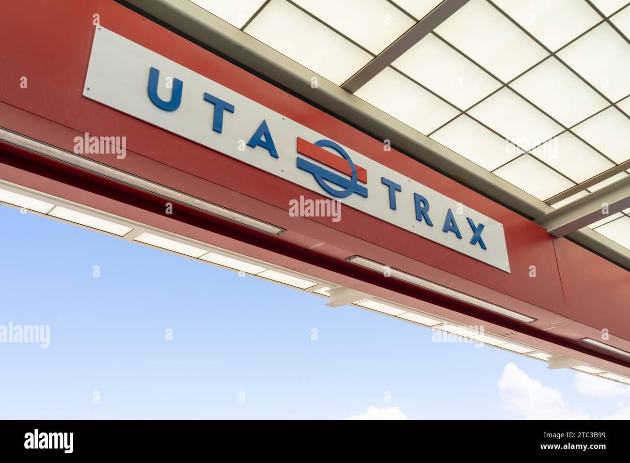Trax est un système de train léger dans la vallée de Salt Lake Banque D'Images Trax est un système de train léger dans la vallée de Salt Lake Banque D'Images