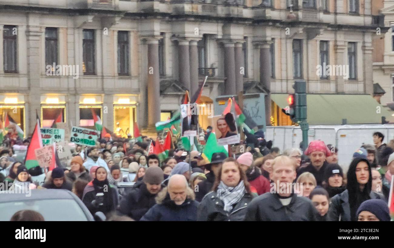 Copenhague, Danemark. 10 décembre 2023. Copenhague, Danemark. 10 décembre 2023. Manifestation pro-palestinienne à Copenhague, Danemark le dimanche 10 décembre 2023 crédit : Pahas/Alamy Live News crédit : Pahas/Alamy Live News Banque D'Images