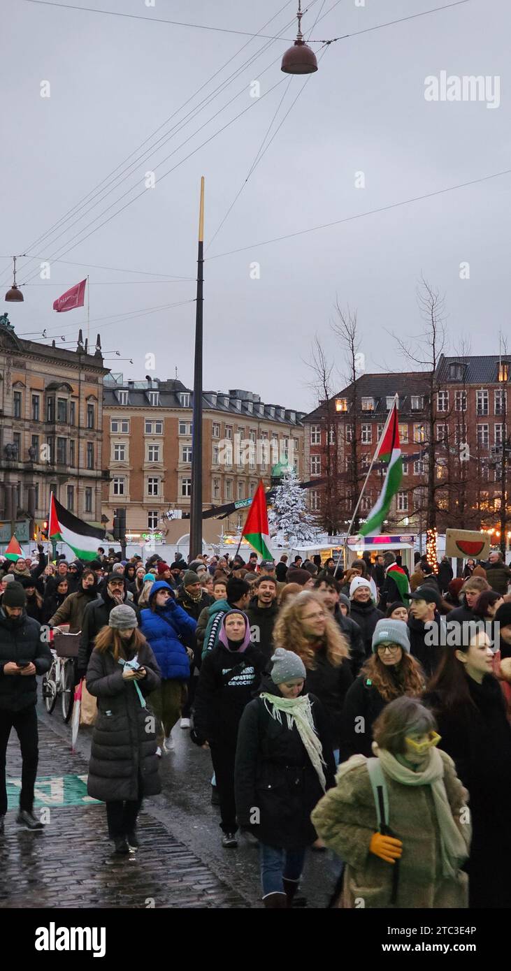 Copenhague, Danemark. 10 décembre 2023. Copenhague, Danemark. 10 décembre 2023. Manifestation pro-palestinienne à Copenhague, Danemark le dimanche 10 décembre 2023 crédit : Pahas/Alamy Live News crédit : Pahas/Alamy Live News Banque D'Images