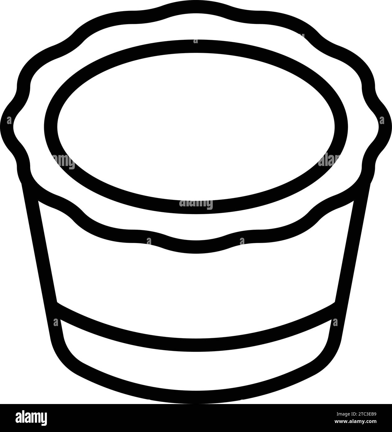 Vecteur de contour d'icône de gâteau rond. Moule de cuisson résistant au four. Ustensile en silicone pour ustensiles de cuisine Illustration de Vecteur