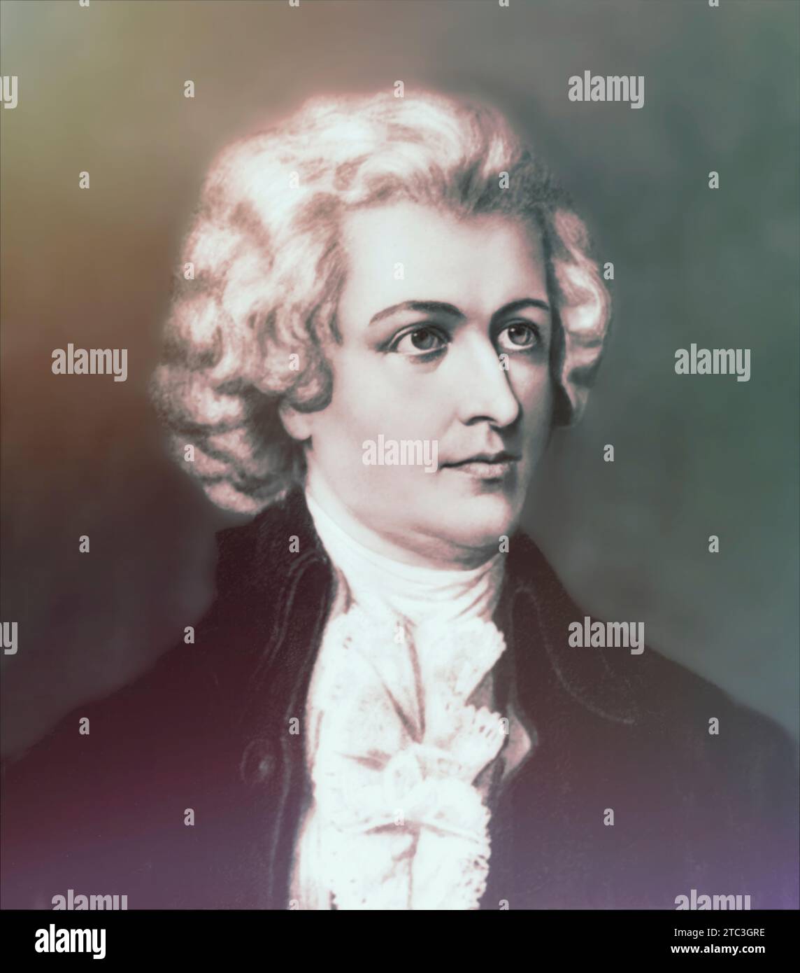 Wolfgang Amadeus Mozart ; 1756 - 1791 ; compositeur de la première école viennoise, édité numériquement Banque D'Images