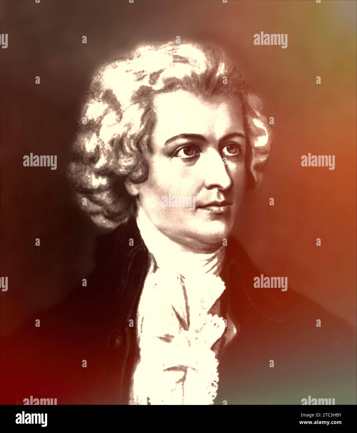 Wolfgang Amadeus Mozart ; 1756 - 1791 ; compositeur de la première école viennoise, édité numériquement Banque D'Images