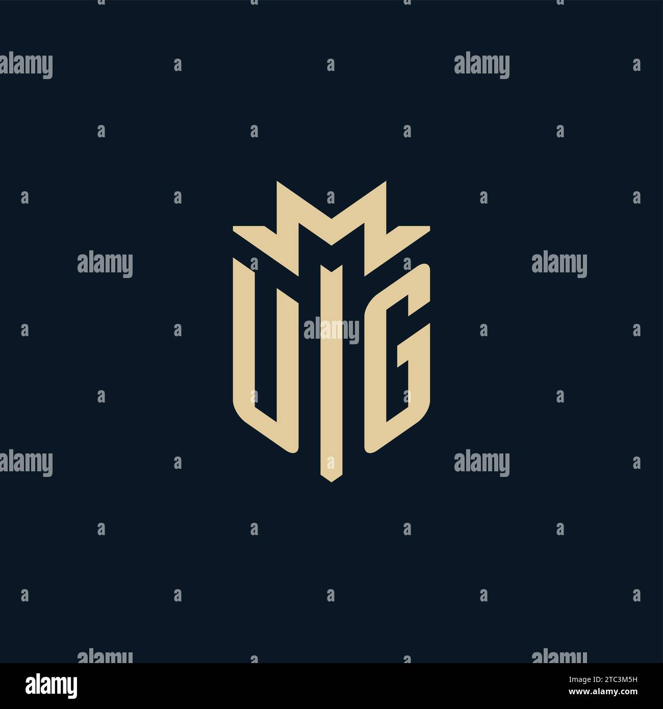 UG initial pour logo de cabinet d'avocats, logo d'avocat, inspiration de conception de logo d'avocat Illustration de Vecteur