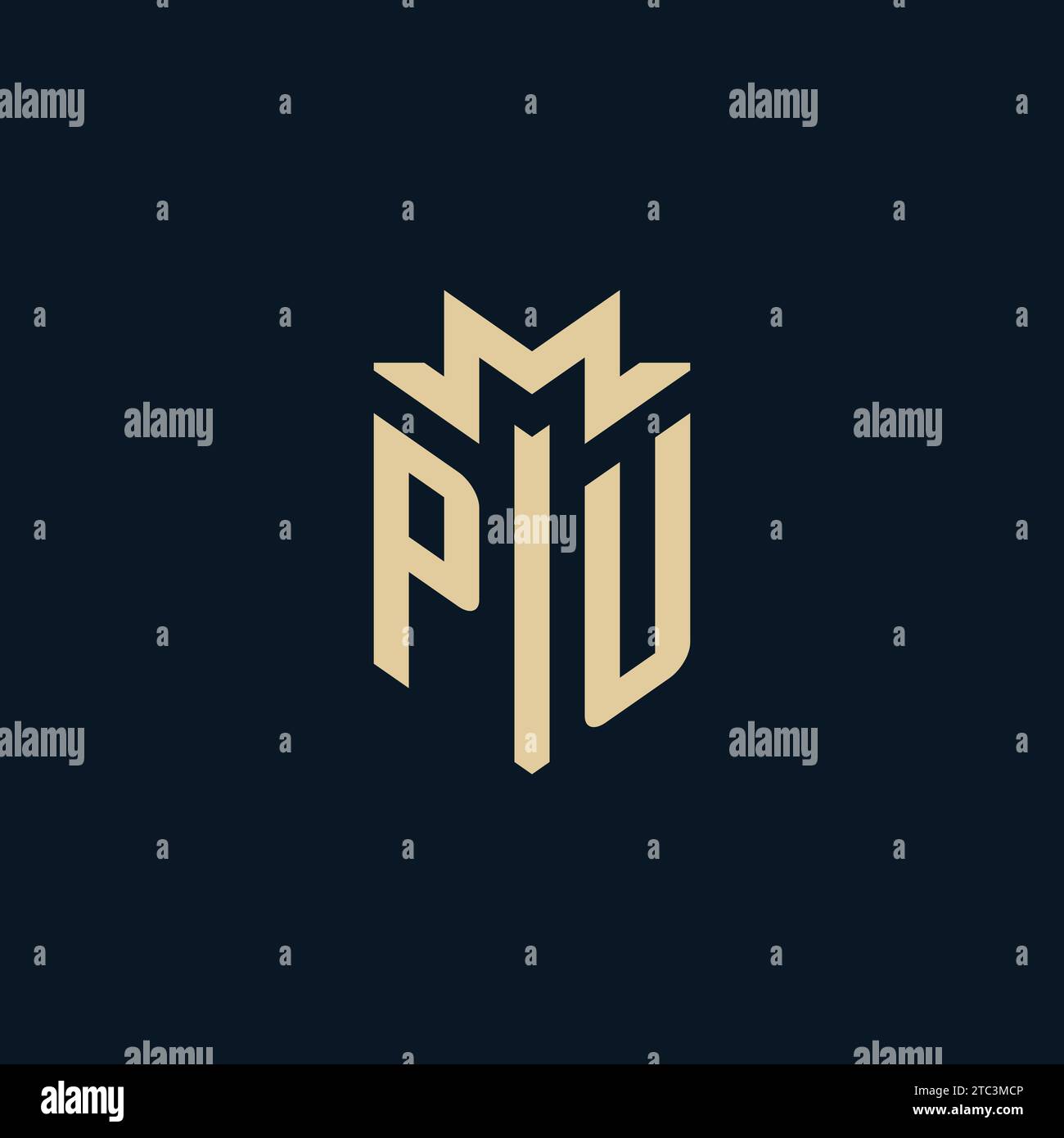 Pu initial pour le logo de cabinet d'avocats, logo d'avocat, inspiration de conception de logo d'avocat Illustration de Vecteur