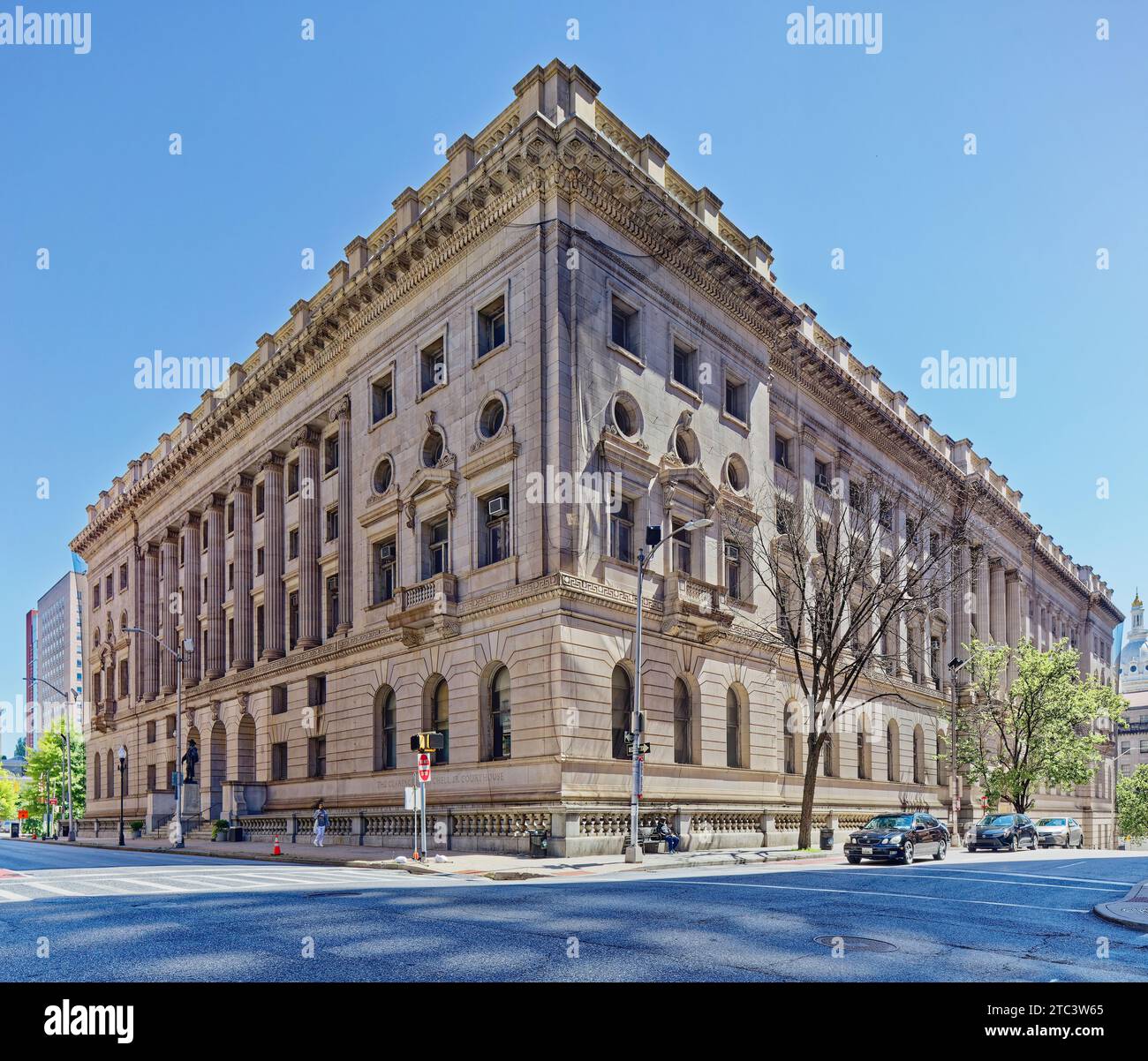 J.B. Noel Wyatt et William G. Nolting ont conçu le palais de justice de Baltimore City en granit et marbre de 1899 dans le style Beaux Arts. Banque D'Images