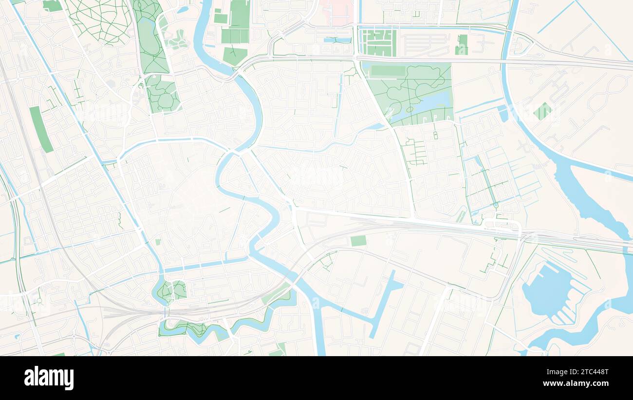 Carte illustrative d'une grande ville fictive. Fond abstrait de carte urbaine pleine résolution haute résolution. Banque D'Images