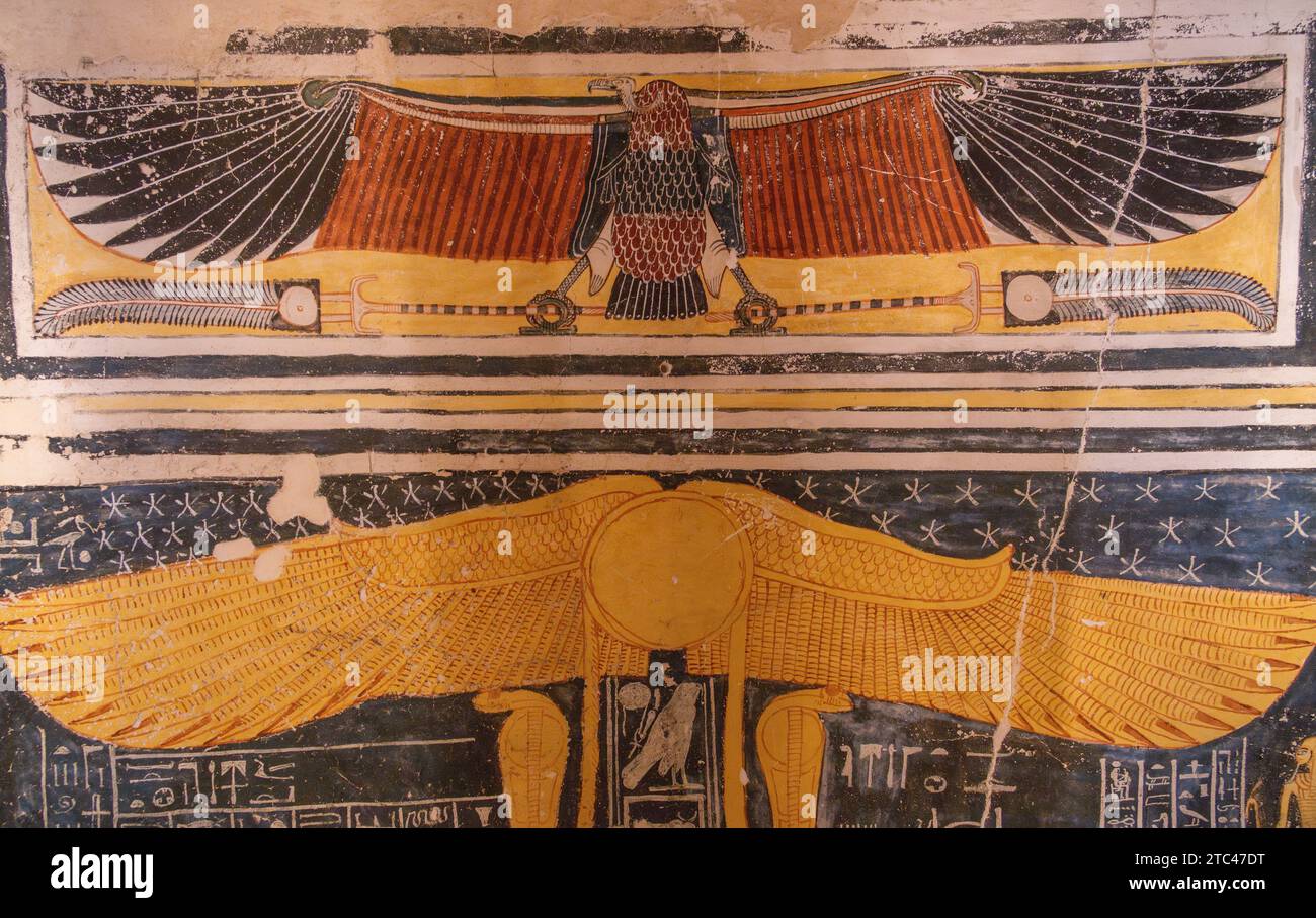 Tombe des rois Ramsès V et VI (KV9), Vallée des rois, Louxor, Égypte Banque D'Images