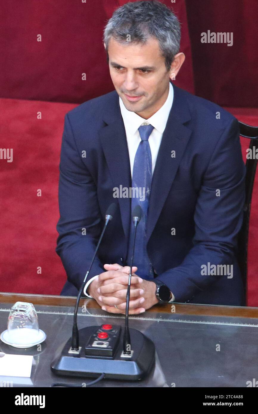 Buenos Aires, Argentine. 10 décembre 2023. Martin Menem lors de la prestation de serment et de l'investiture présidentielle de Javier Milei au Congrès national ( crédit : Néstor J. Beremblum/Alamy Live News Banque D'Images