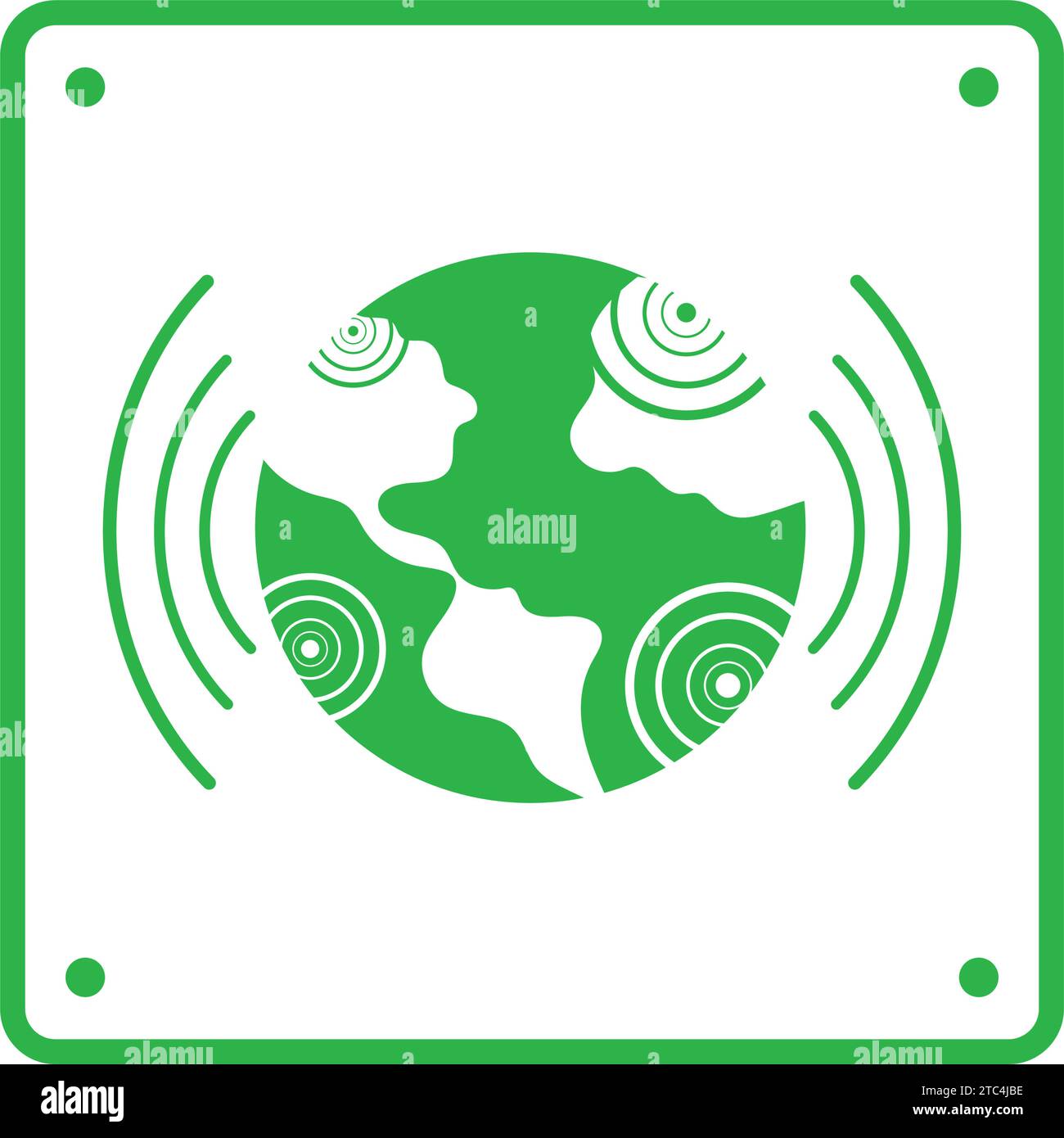 illustration du signal de l'icône tremblement de terre Illustration de Vecteur