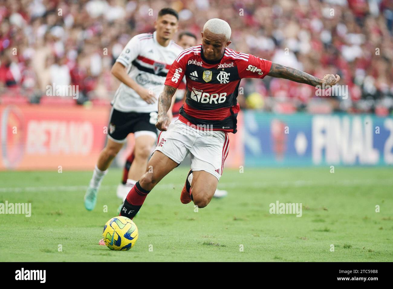 Rio de Janeiro, 17 septembre 2023. Match de football entre l'équipe de São Paulo et Flamengo, valable pour la finale de la Copa do Brasil 2023, qui a lieu à Banque D'Images