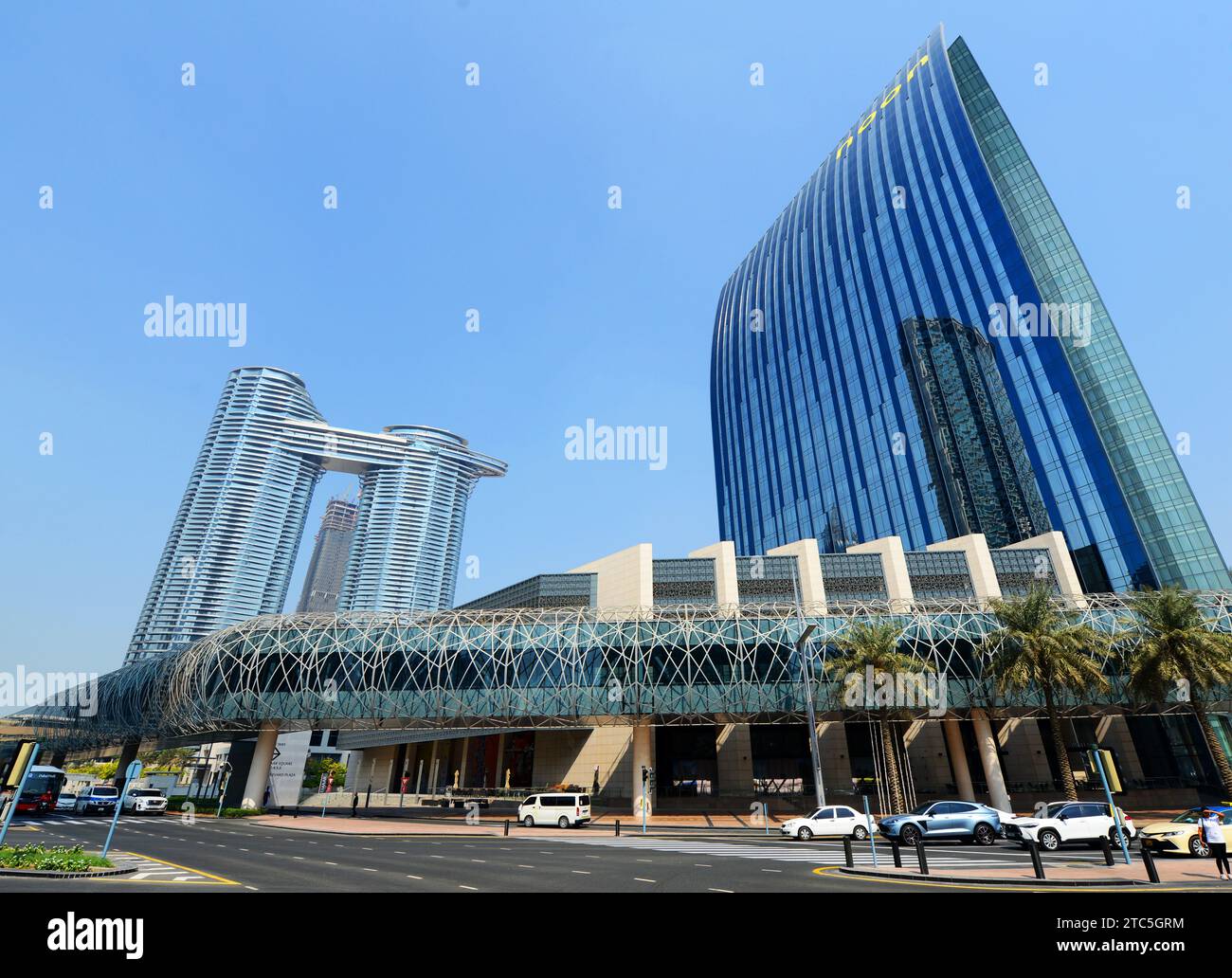 Skyline moderne à Dubaï, Émirats arabes Unis. Banque D'Images