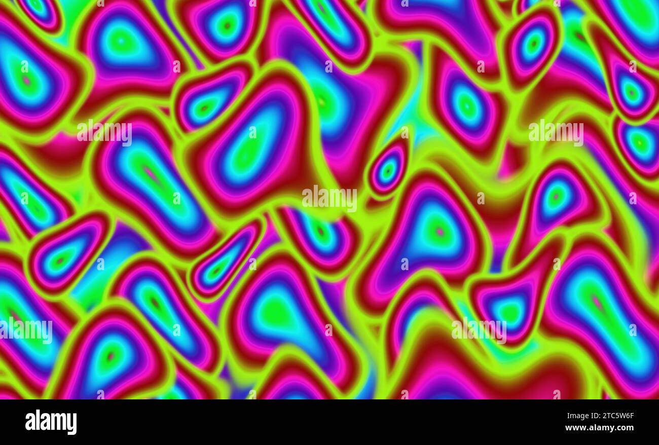 Incroyable motif torsadé chaotique coloré pour arrière-plan abstrait Banque D'Images