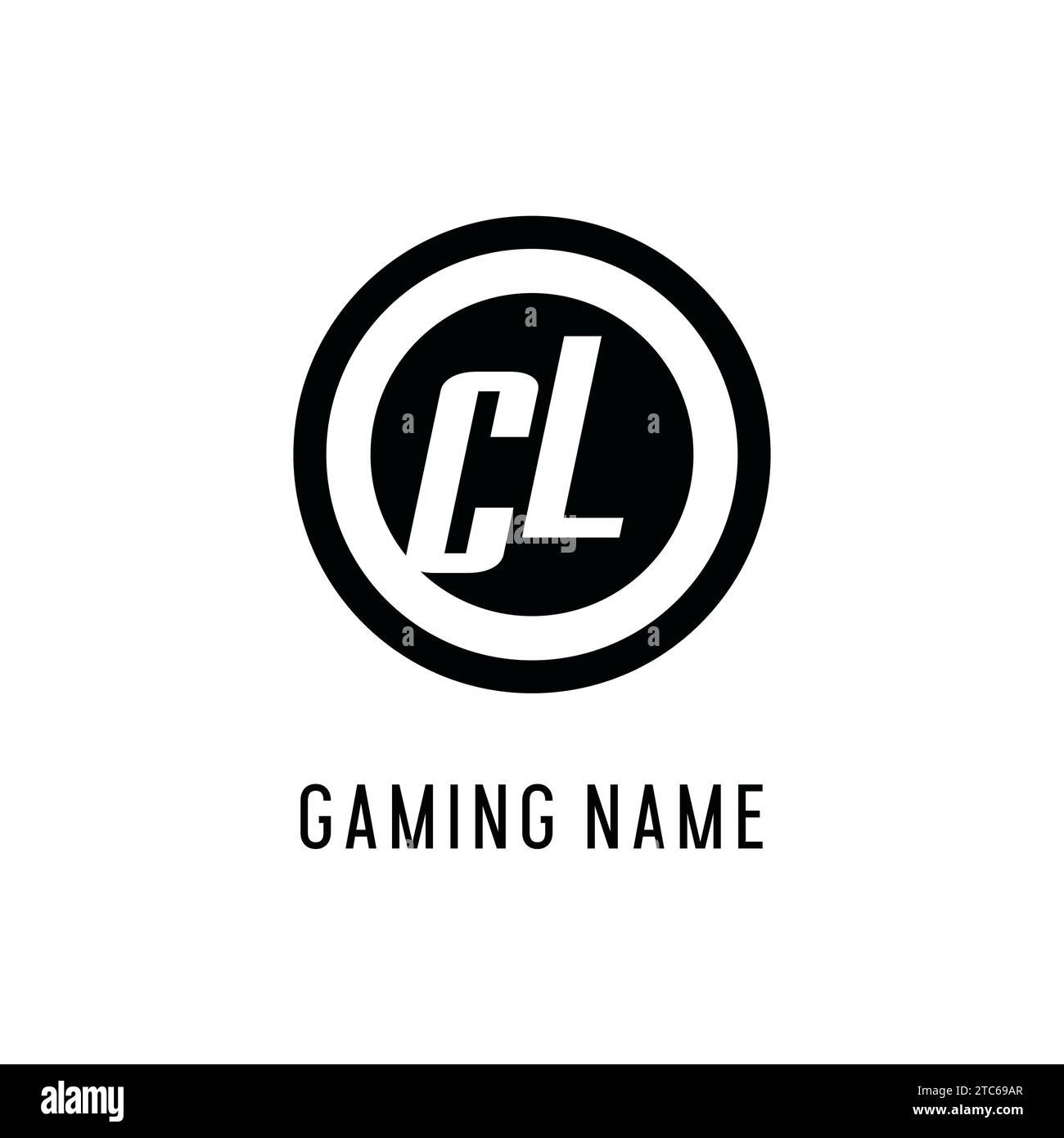 Ligne circulaire concentrique initiale du logo CL, graphique vectoriel de style logo monogramme propre et simple Illustration de Vecteur