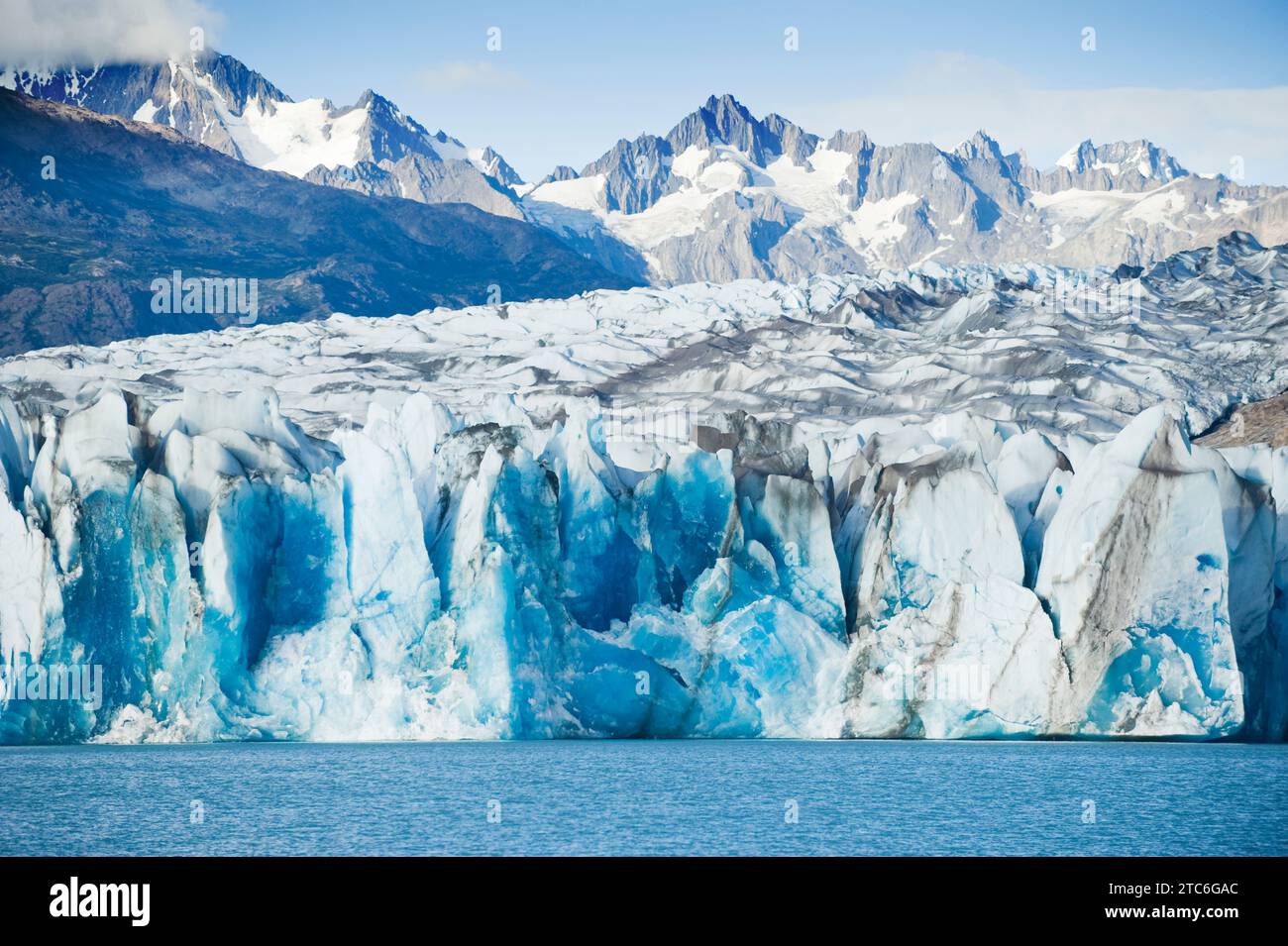 Le glacier Viedma se terminant par Lago Viedma, Chalten, Argentine. Banque D'Images