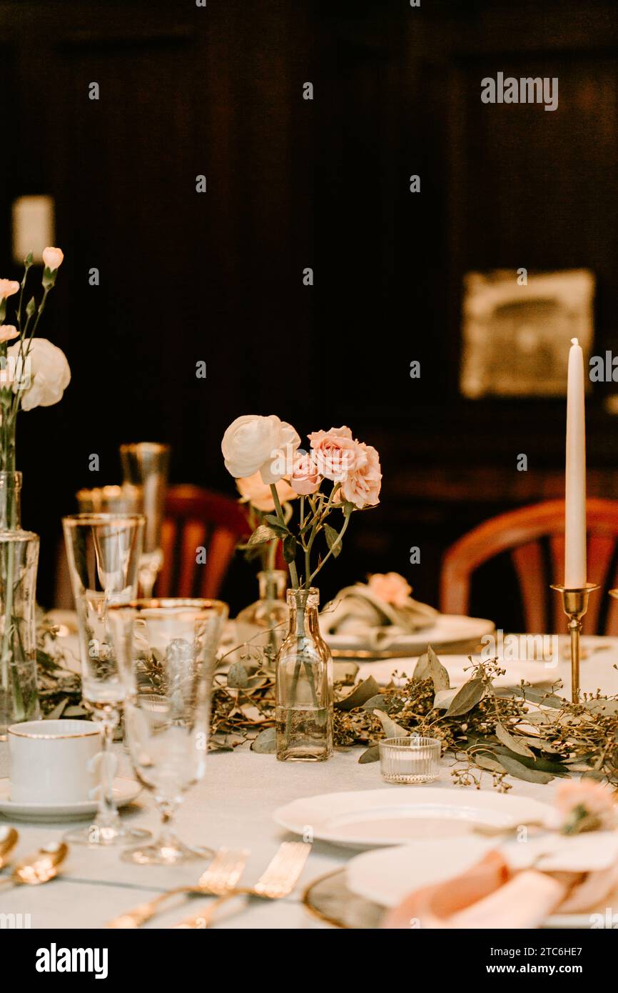 Tableau de mariage Moody & Romantic Banque D'Images Tableau de mariage Moody & Romantic Banque D'Images