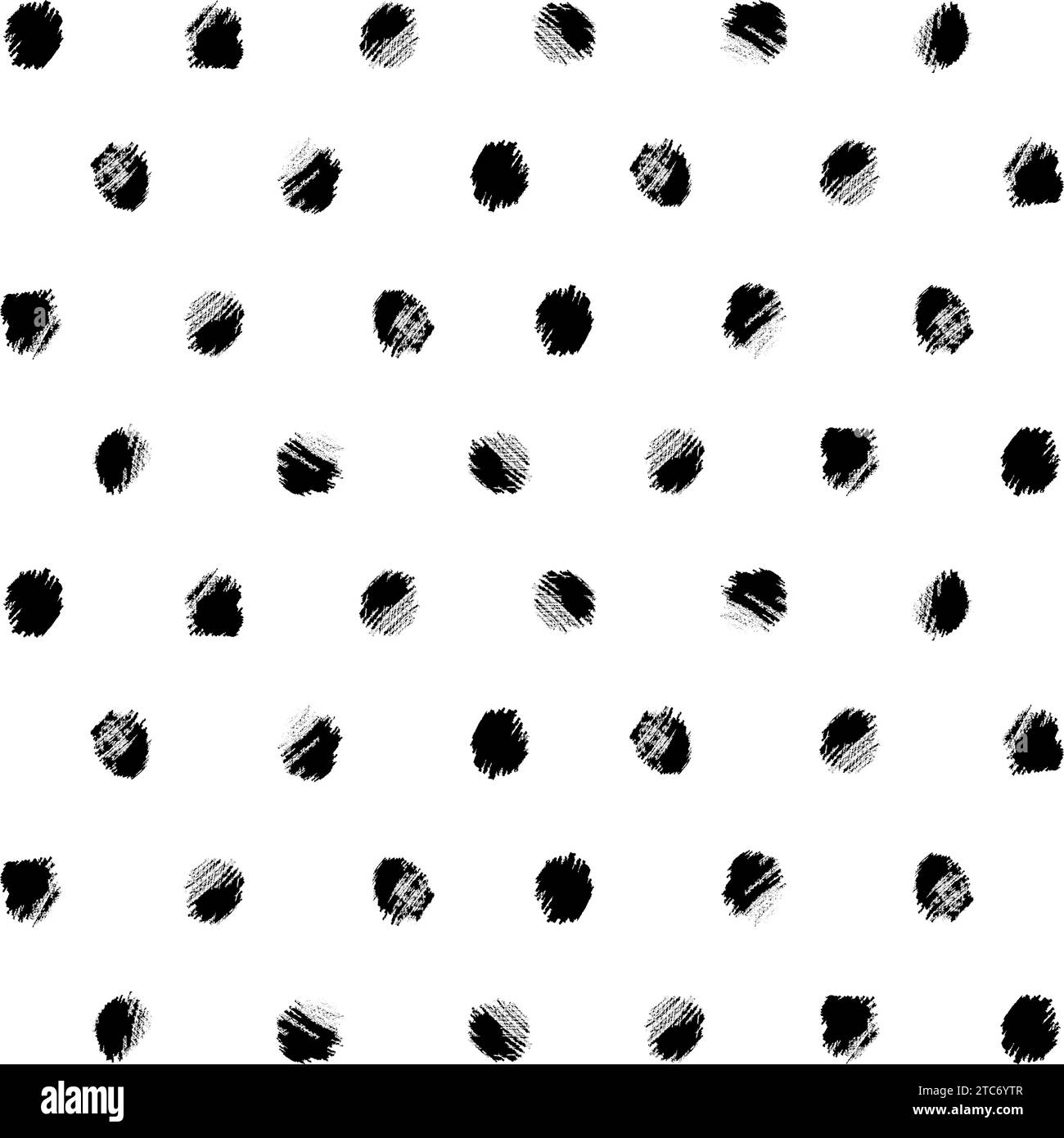 Motif sans couture de points grunge avec des points abstraits dessinés à la main. Ornement pour impression sur tissu, couverture et emballage. Vecteur simple en noir et blanc orname Illustration de Vecteur