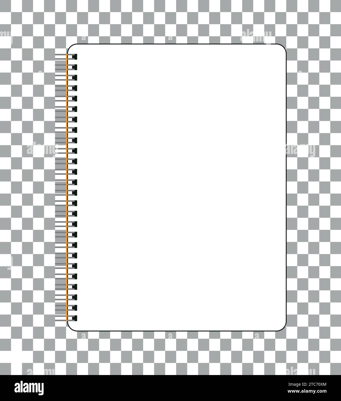 Illustration vectorielle de Blank Open Notebook sur un fond bleu coloré. Illustration de Vecteur