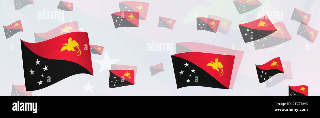 Motif abstrait sur le thème du drapeau de Papouasie-Nouvelle-Guinée sur une bannière. Design de fond abstrait avec drapeaux nationaux. Illustration vectorielle. Illustration de Vecteur Motif abstrait sur le thème du drapeau de Papouasie-Nouvelle-Guinée sur une bannière. Design de fond abstrait avec drapeaux nationaux. Illustration vectorielle. Illustration de Vecteur
