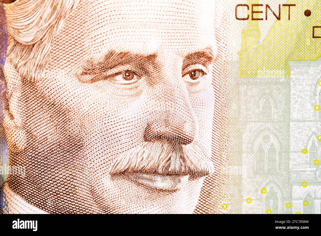 Robert Borden un portrait en gros plan de l'argent canadien - Dollar Banque D'Images