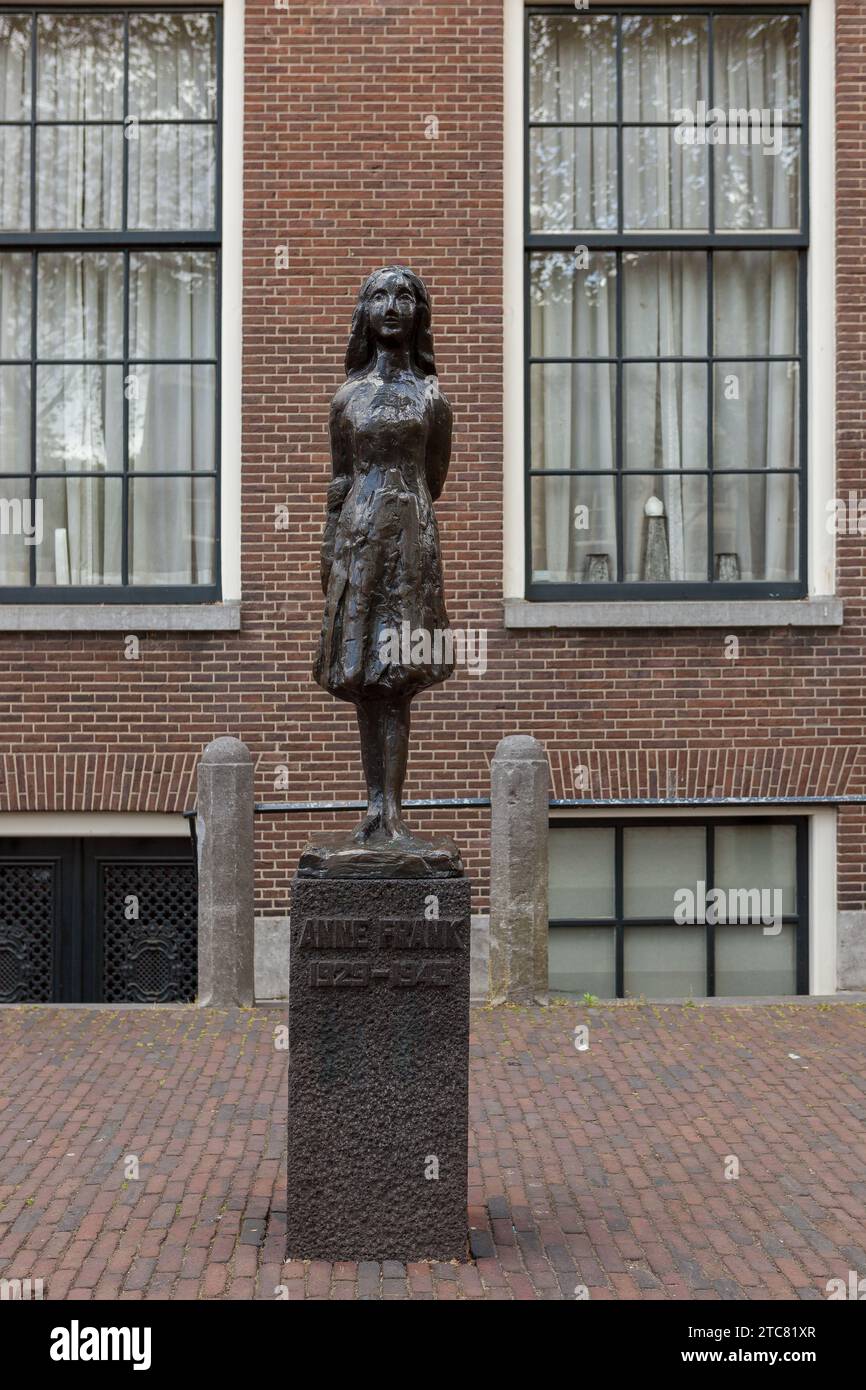 Anne Frank Monument, Westermarkt 74, 1016 DL Amsterdam, pays-Bas Banque D'Images