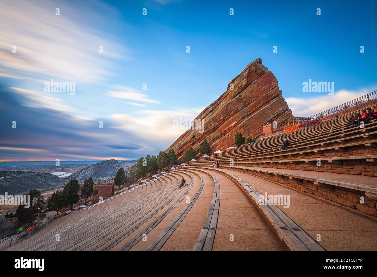 MORRISON, COLORADO, USA - 12 MARS 2019 : tôt le matin au Red Rocks Amphitheatre. Banque D'Images