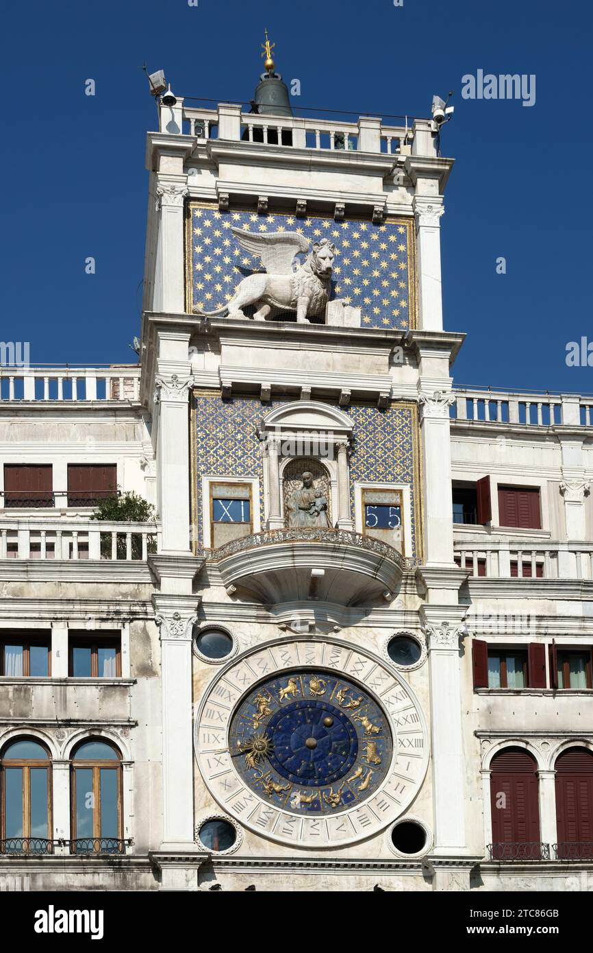 Place St Marc Venise Clocktower Banque D'Images