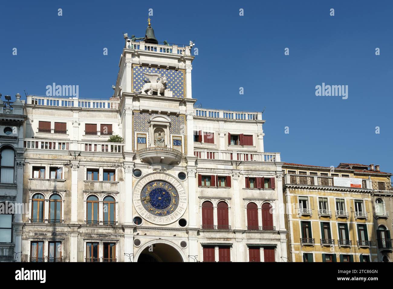 Place St Marc Venise Clocktower Banque D'Images