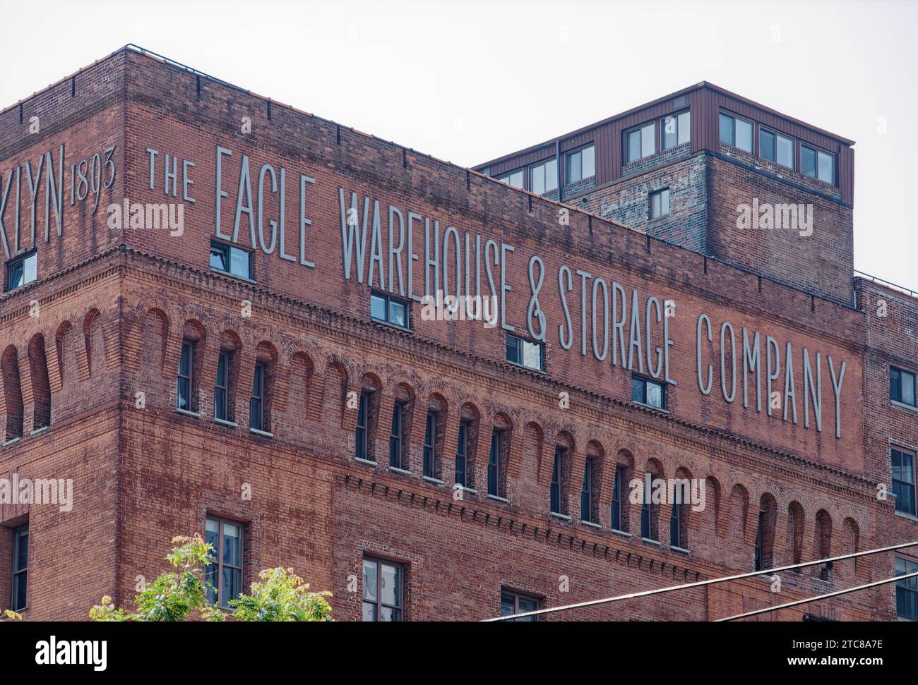 Eagle Warehouse & Storage, construit sur le site du Brooklyn Eagle Newspaper, converti en condominiums résidentiels. Banque D'Images