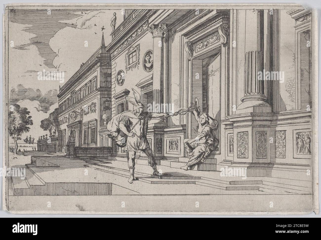 Planche 24 : Mercure et Aglauros, d'après 'Métamorphoses' 1962 de Johann Wilhelm Baur Banque D'Images