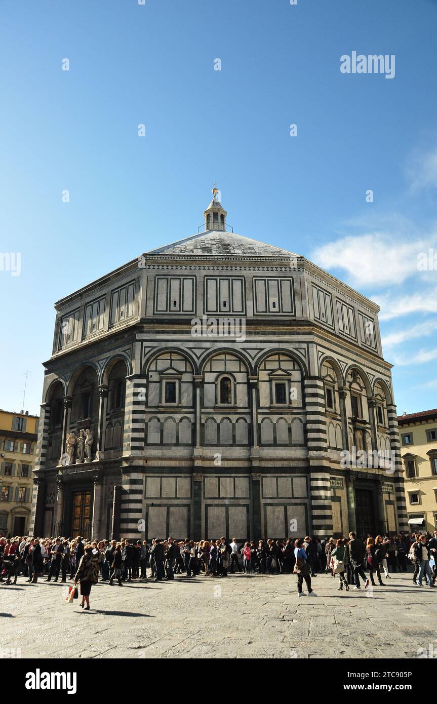 Le Baptistère à Florence Italie Banque D'Images