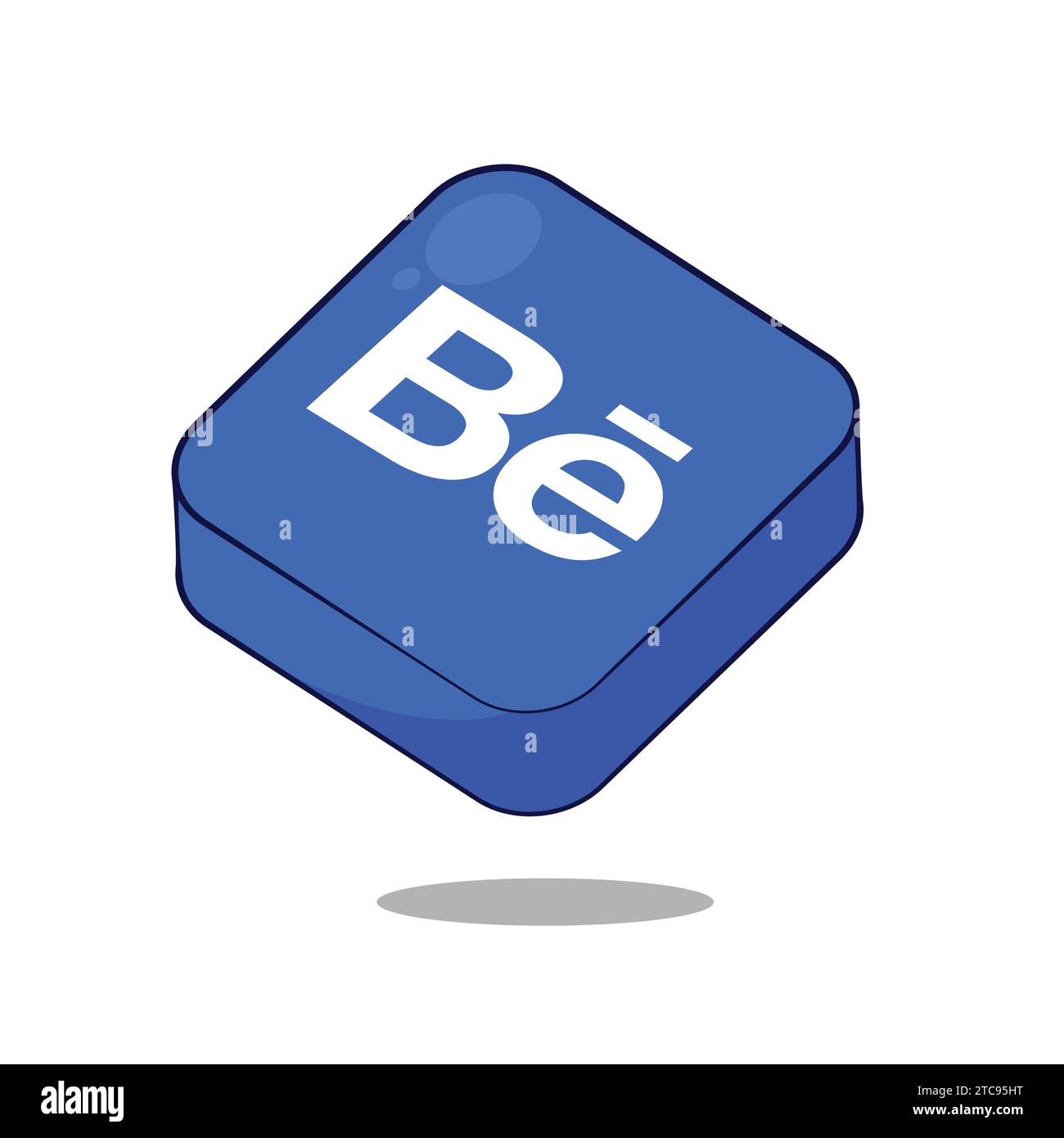 Behance social Media App icônes du site Web Vector Website Cube icône Illustration de Vecteur