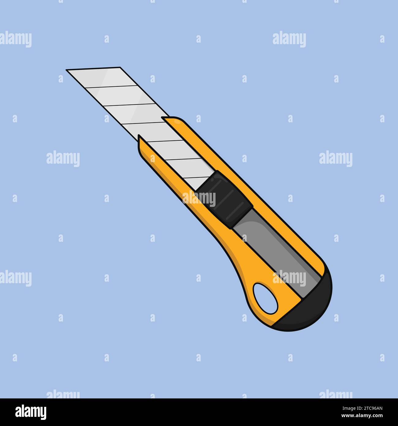 Icône de vecteur d'illustration de l'outil couteau de coupe Illustration de Vecteur