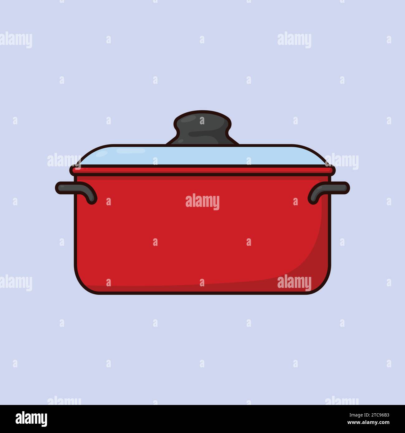 Cuisinier Chef en acier Pot Illustration Vector icône appareil de cuisine cuisine Cooking Meal pot Vector Illustration de Vecteur