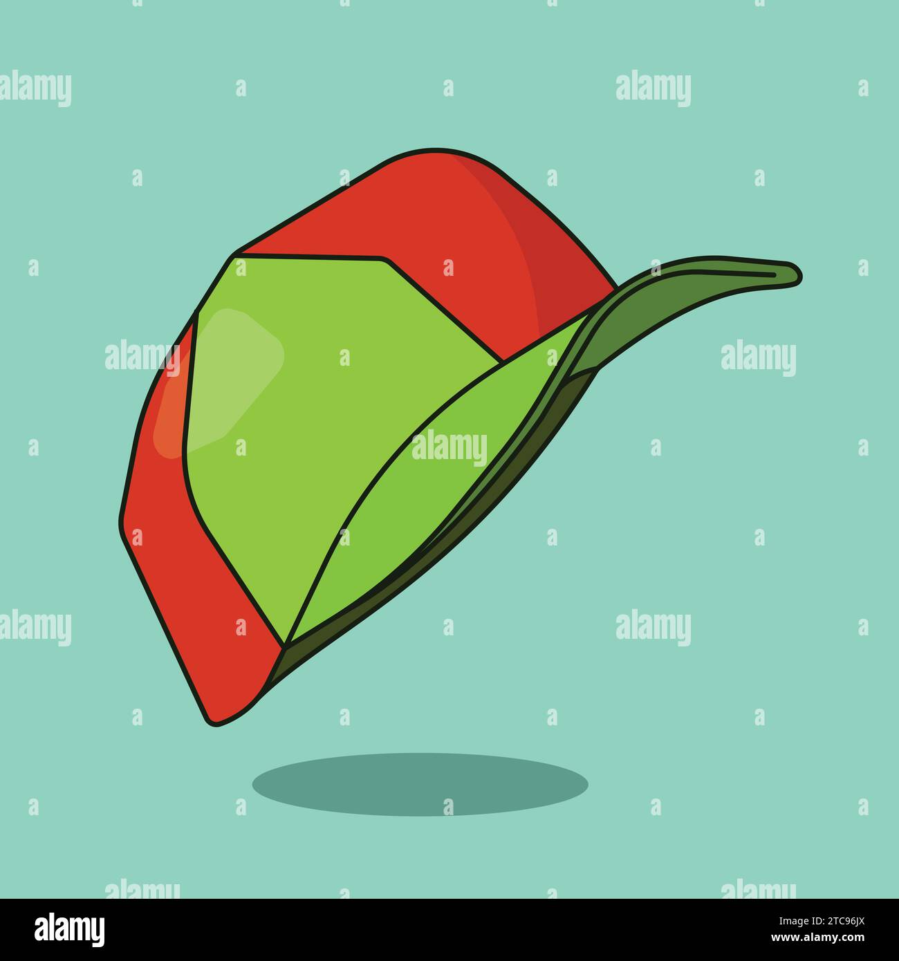 Icône Vector d'illustration de casquette d'été de mode Illustration de Vecteur