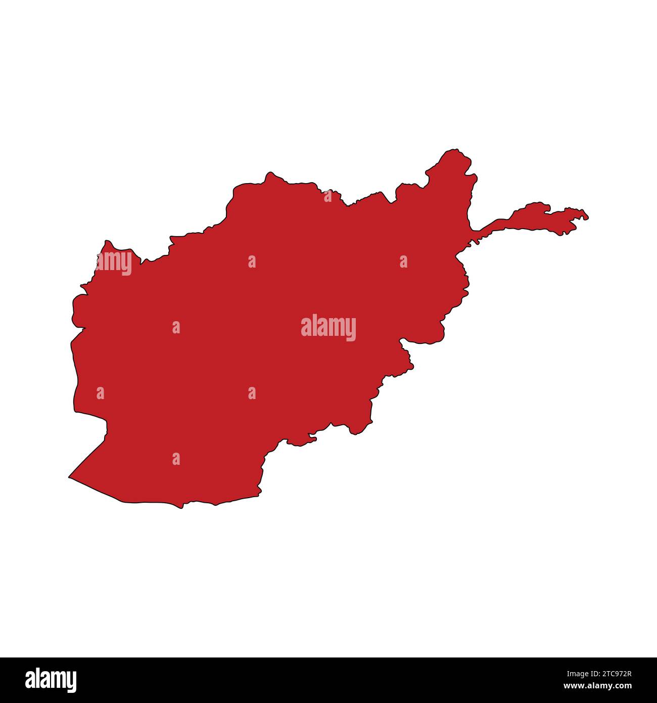 Carte à plat de l'Afghanistan Vector Illustration icône Afghani Map Illustration de Vecteur