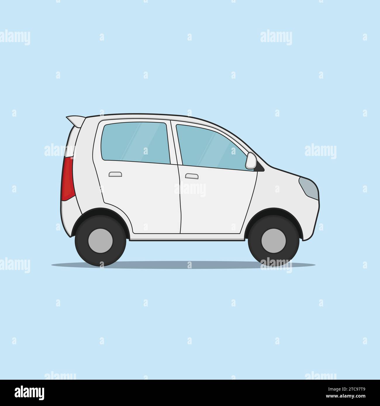 Véhicule de voiture plat vecteur Illustration icône de voiture icône Illustration de Vecteur