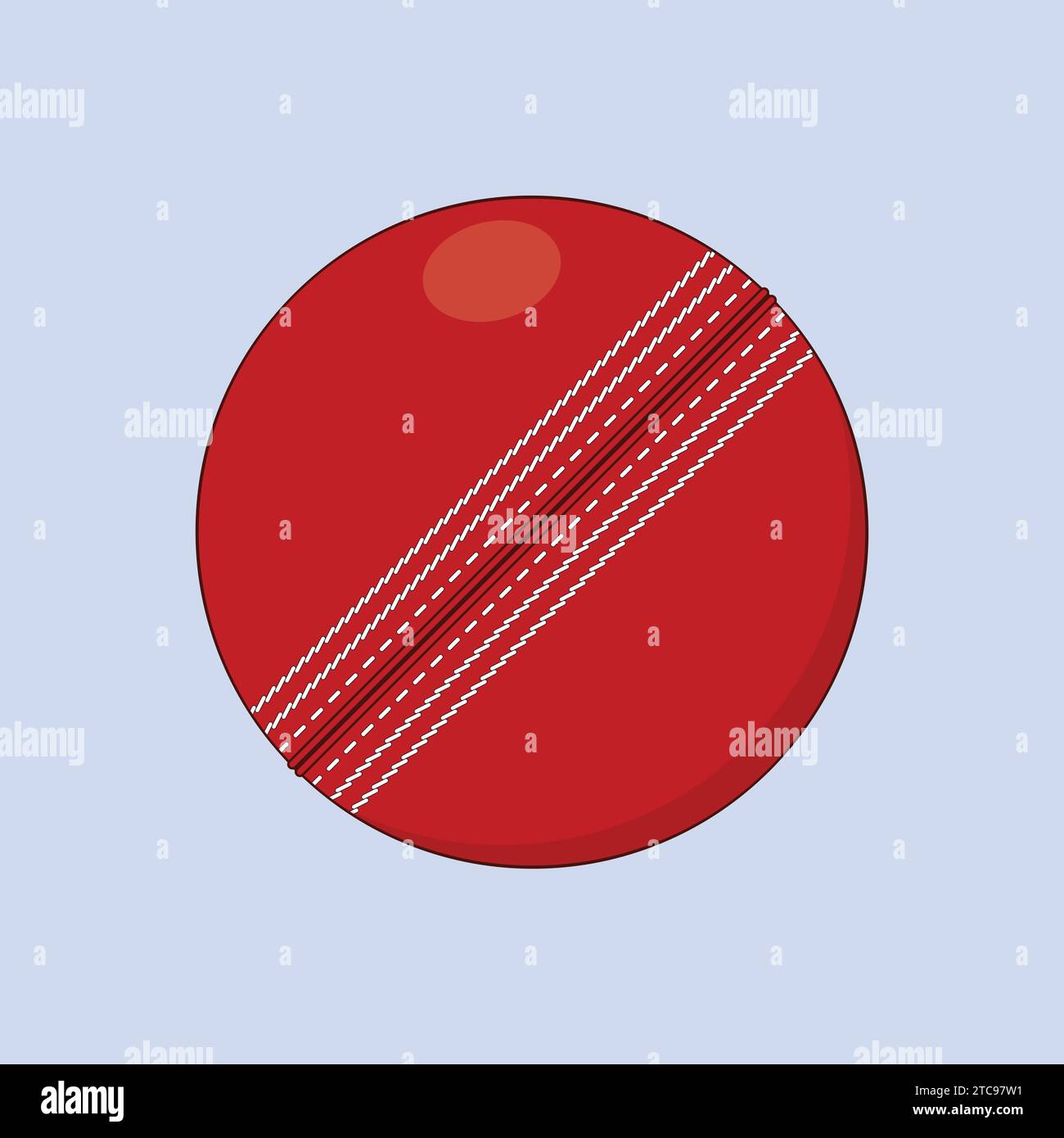 Flat Cricket ball Illustration Vector Icon Cricket World Cup ball Illustration de Vecteur