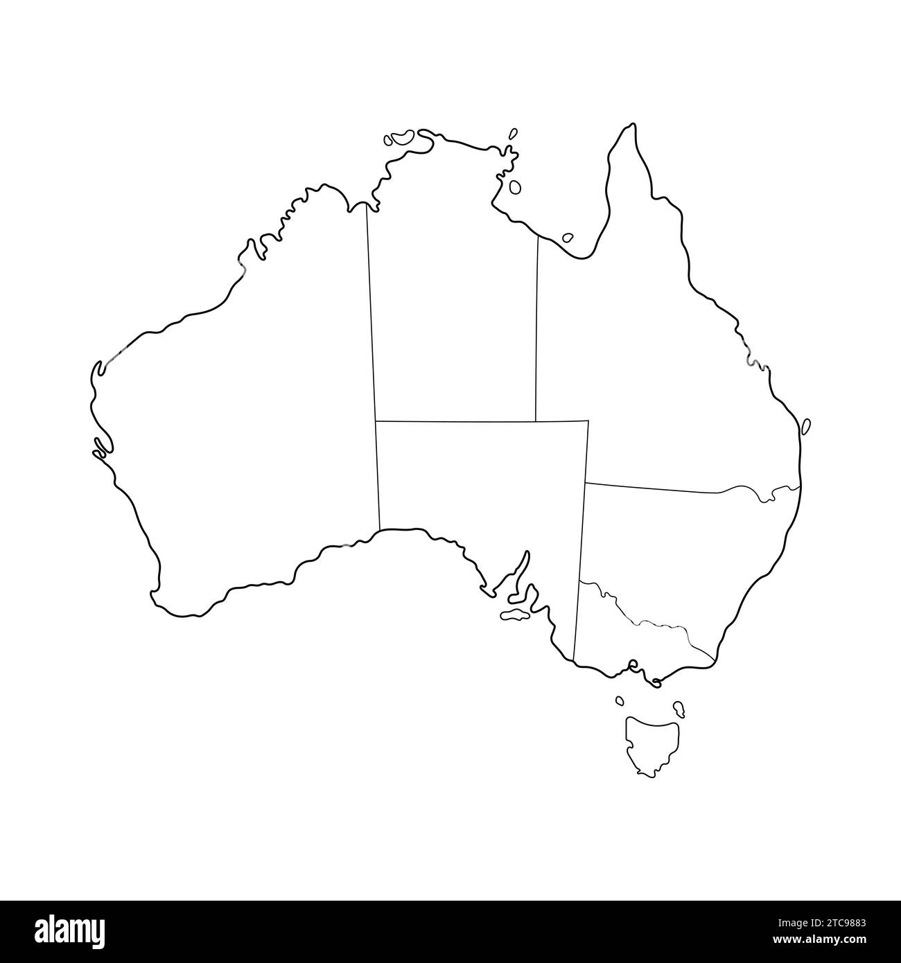 Line Map of Australia Vector Icon Illustration Australia Map Illustration de Vecteur