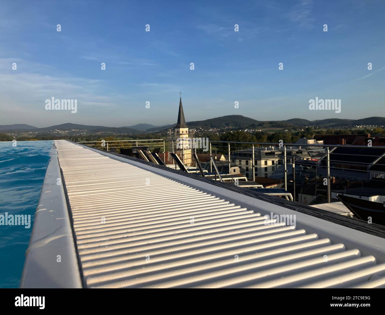 Blick über die Stadt Cham im Bayerischen Wald Banque D'Images